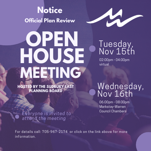 NOTICE OF OPEN HOUSE OFFICIAL PLAN REVIEW
